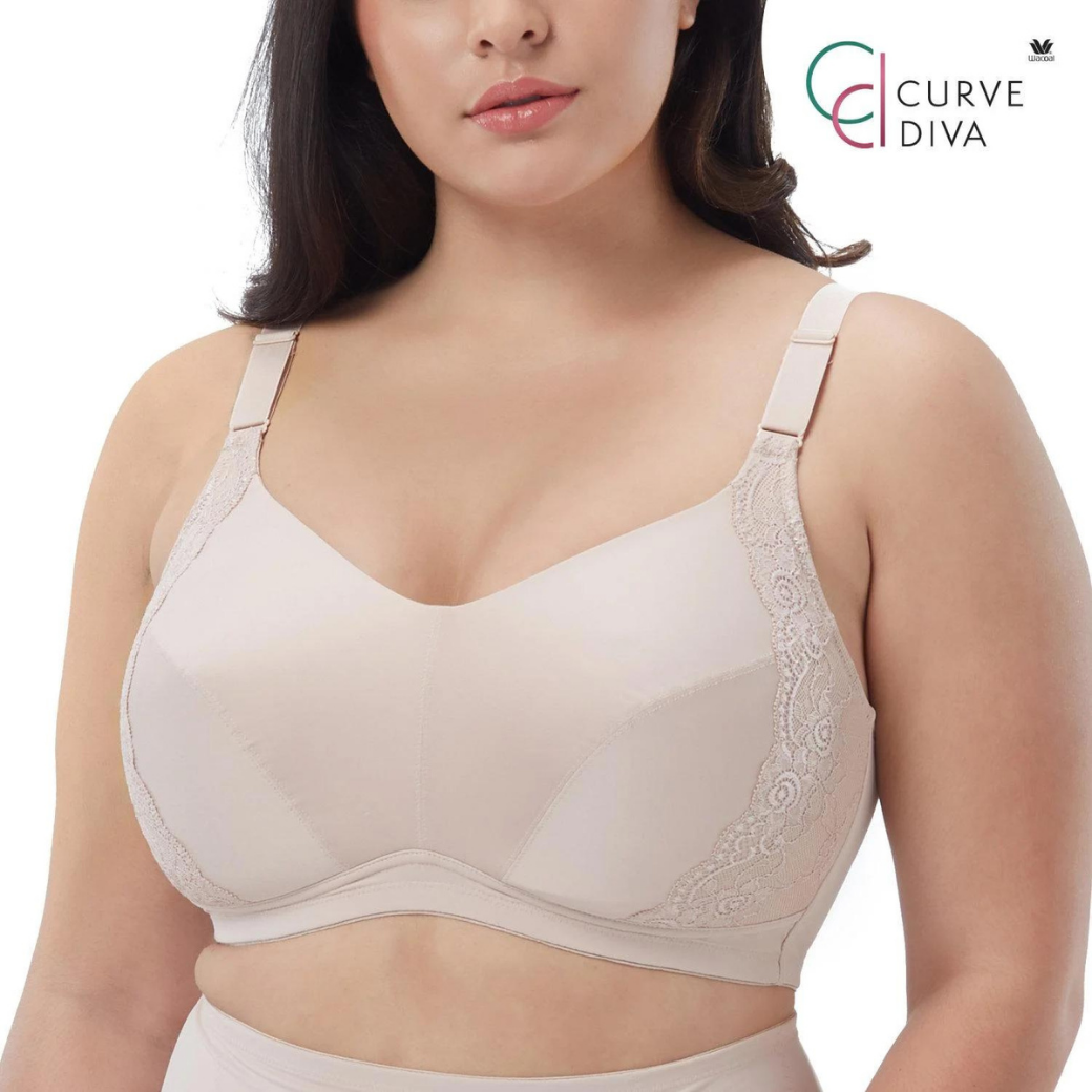 Wacoal Curve Diva Big bra for plus size girls, model WXQ101, beige col –  Thai Wacoal Public Company Limited
