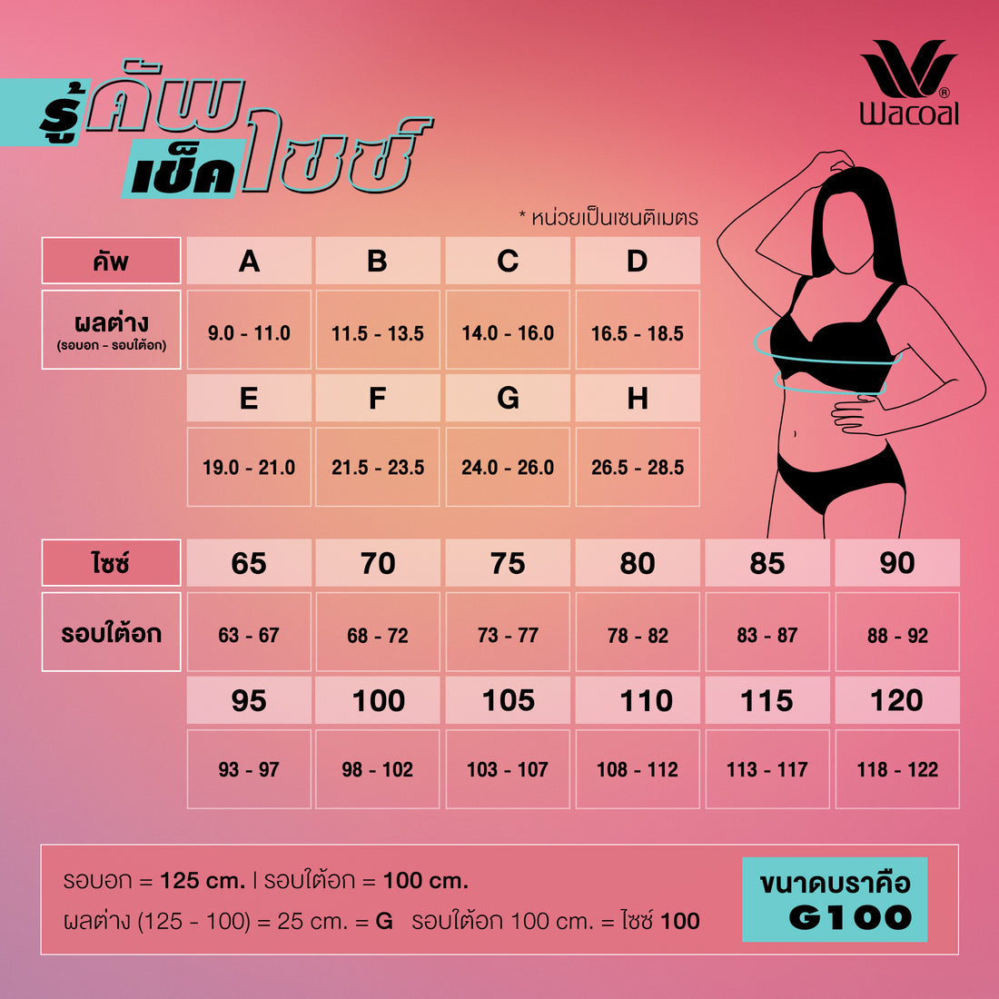 Wacoal Curve Diva Big bra for plus size girls, Model WXQ102, Beige (BE –  Thai Wacoal Public Company Limited