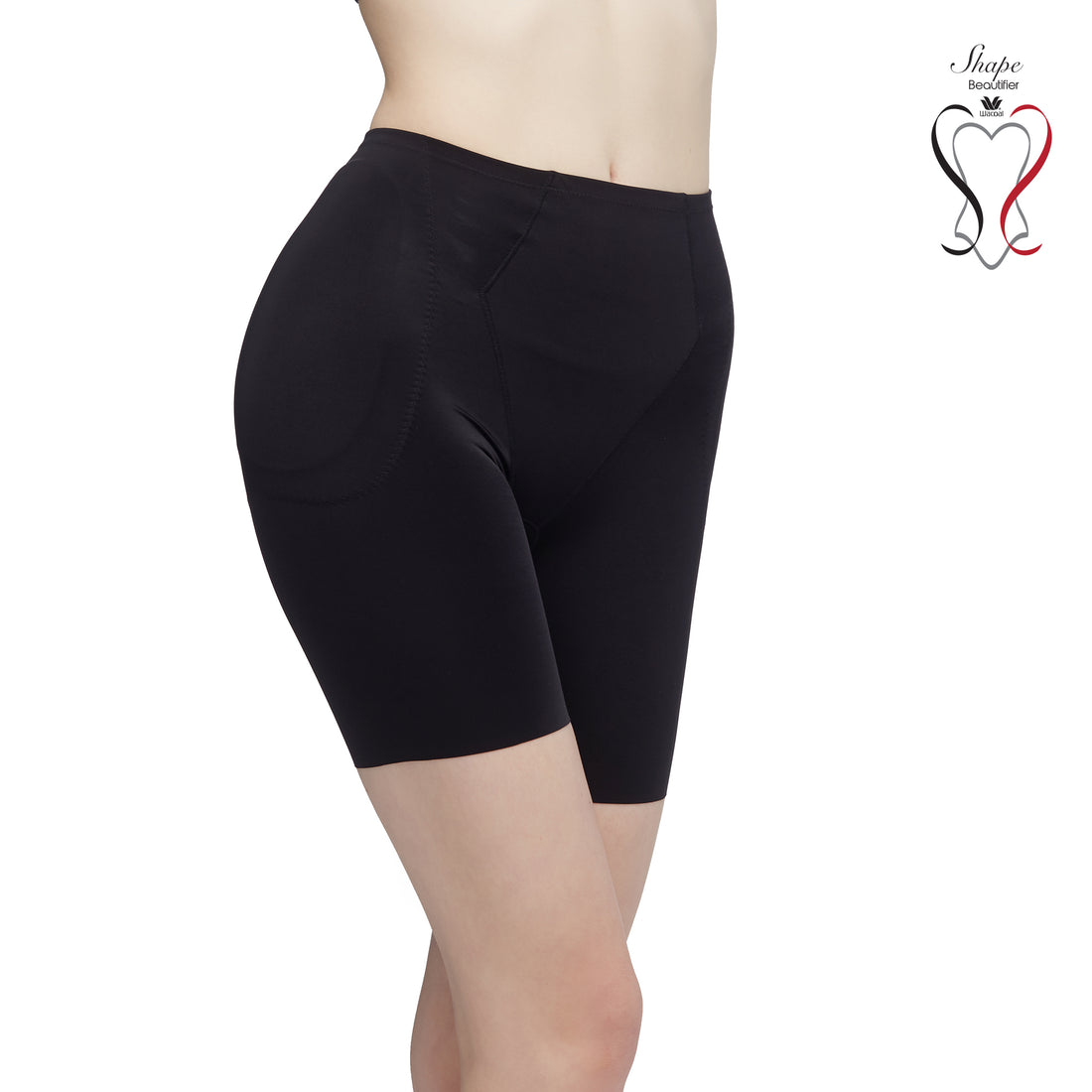 Wacoal Shape Beautifier Stay butt enhancement stay Slimming pants, model WG4106, black (BL)