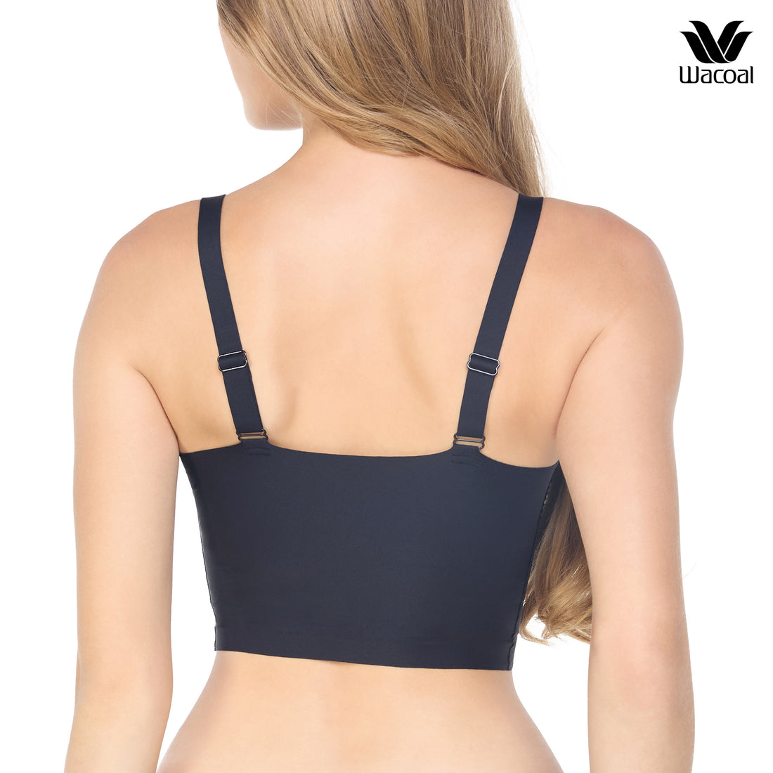 Wacoal Camisole bra บราสวมหัวรูปแบบคอแหลม หลังตรง รุ่น WH9E24 สีดำ (BL)