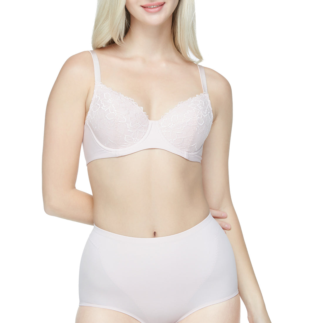 Wacoal Gold, a healthy bra with soft underwire support No sponge added, model WO1725 (paired with WO3116), wild rose pink (WR)