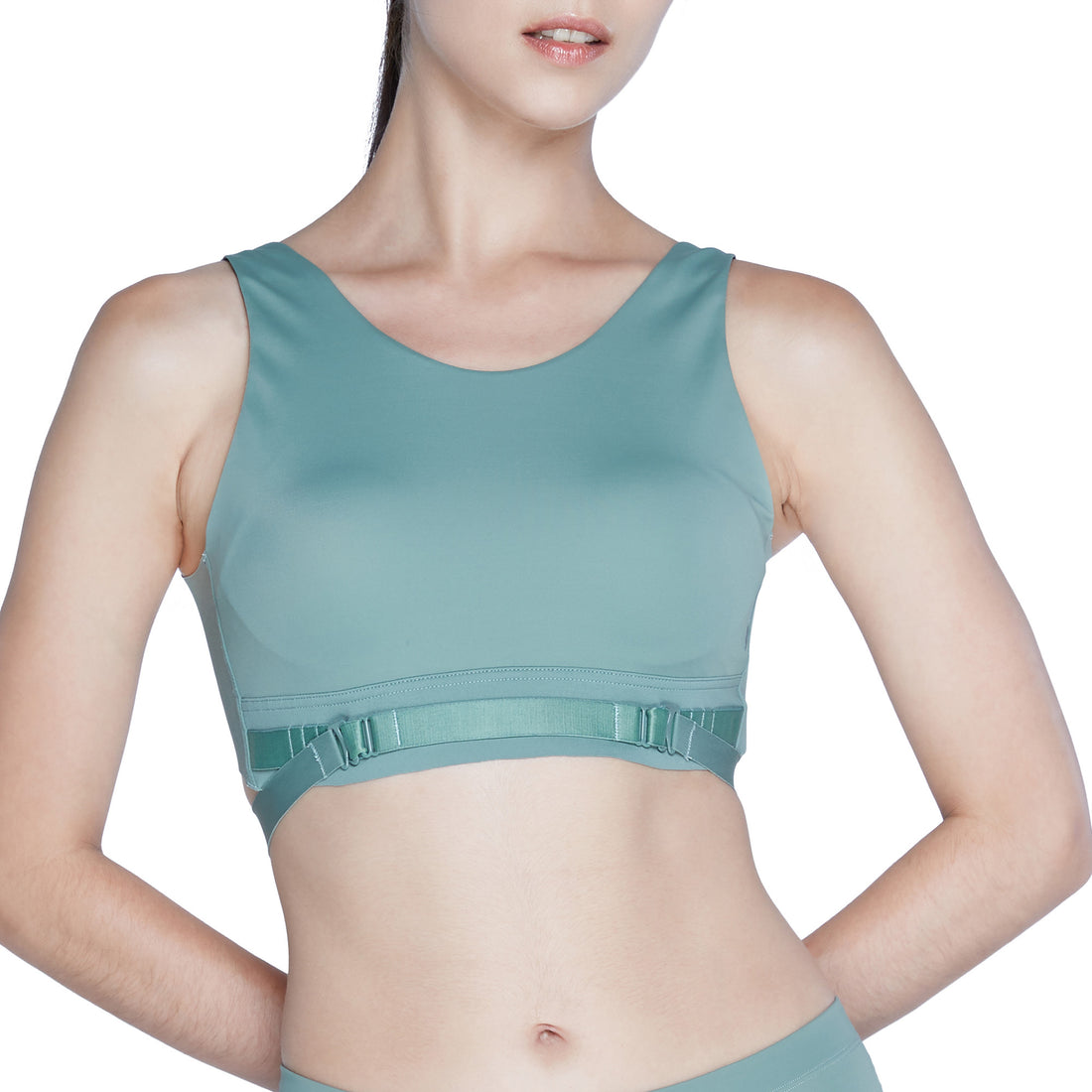 Wacoal Motion Wear In to Out exercise bra, model WR1521, green (GV