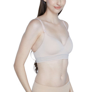 Wacoal Maternity Mommi Bra, underwear that can be worn from the beginning  of pregnancy to postpartum, model WM1Y01, gray and black (DG)