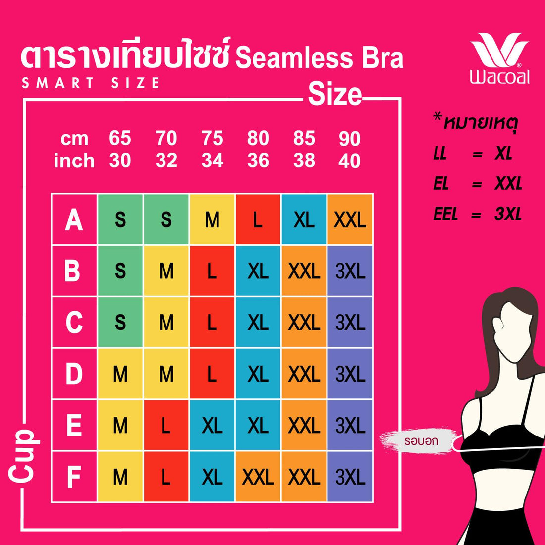 Wacoal Lingerie seamless bra, model WH9C35, black (BL) – Thai Wacoal Public  Company Limited